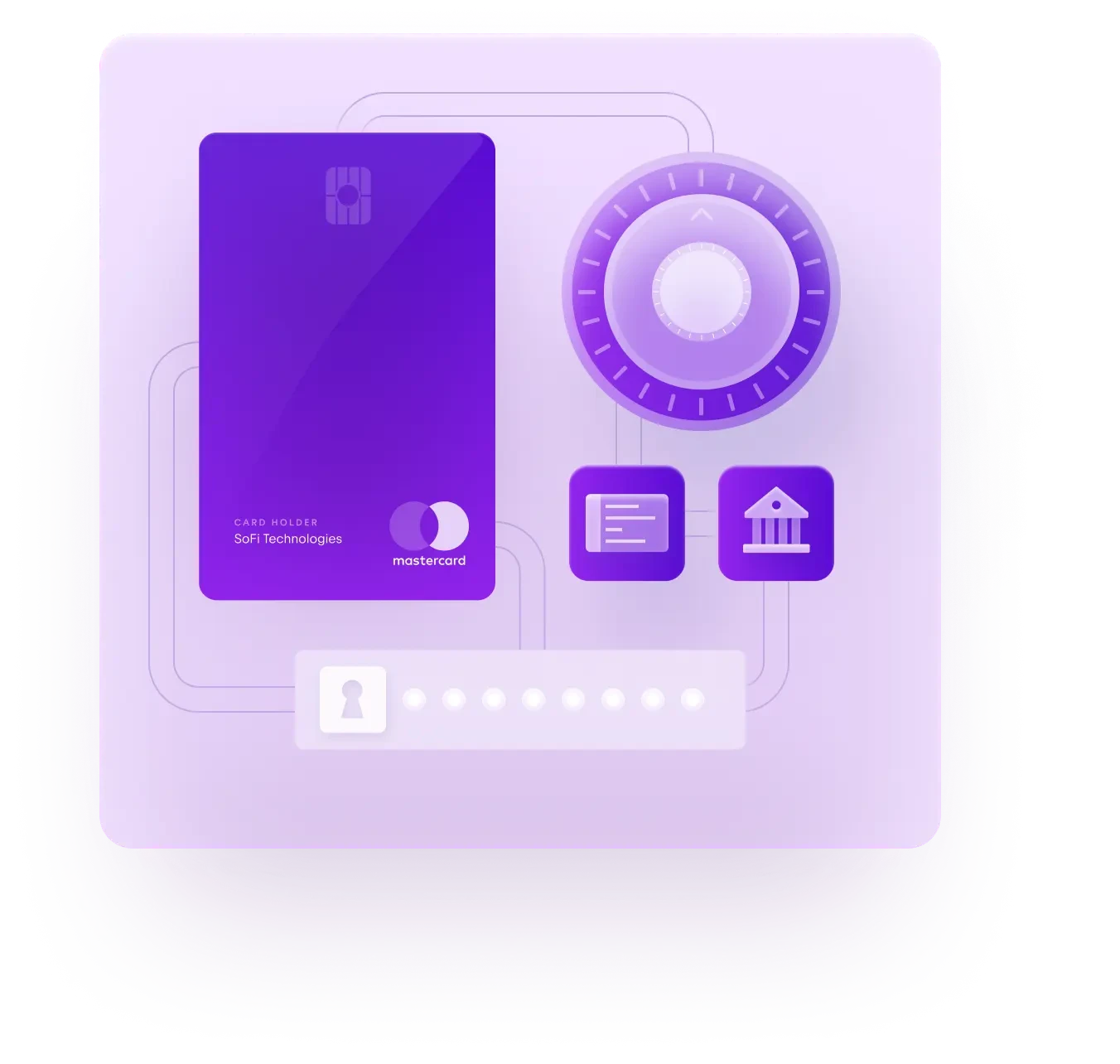 sofi credit card illustration and iconography