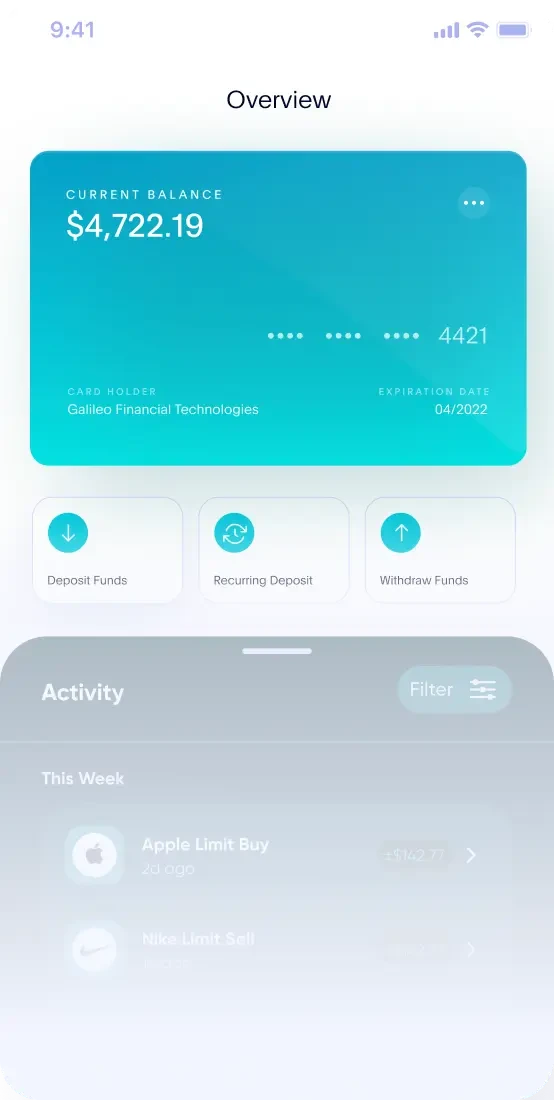 mock mobile app ui